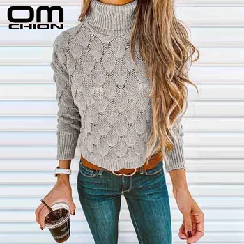 OMCHION Sueter Mujer 2019 Autumn Winter Fashion Fish Scale Knitted Sweater Turtleneck Casual Women Sweaters And Pullovers LMY107
OMCHION Sueter Mujer 2019 Autumn Winter Fashion Fish Scale Knitted Sweater Turtleneck Casual Women Sweaters And Pullovers LMY107