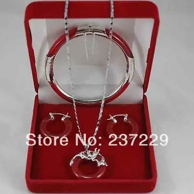 Wholesale price FREE SHIPPING ^^^^Real natural stone pendant necklace earring bracelet set +box plated
Wholesale price FREE SHIPPING ^^^^Real natural stone pendant necklace earring bracelet set +box plated