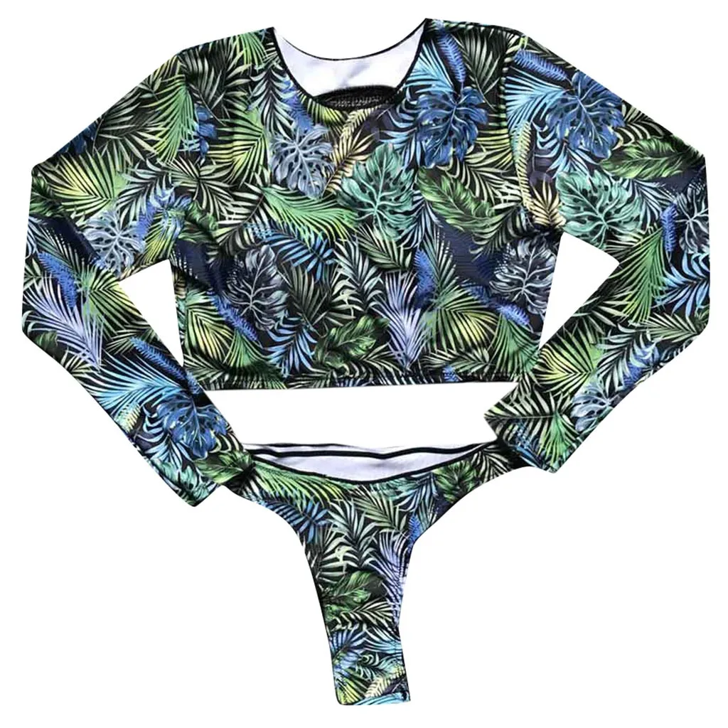CHAMSGEND Summer Women's Leaf Print Surf Bikini Behind Open Swimwear Fashion Sunscreen Beachwear Swimsuit Two-piece Swimsuit
CHAMSGEND Summer Women's Leaf Print Surf Bikini Behind Open Swimwear Fashion Sunscreen Beachwear Swimsuit Two-piece Swimsuit