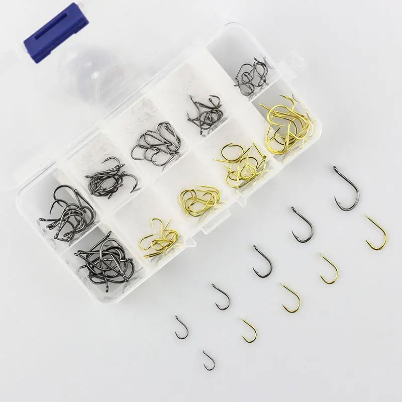 Erchang 100pcs/box High Carbon Steel Fishing Hook Size #2-#14 Fishhooks Pack Carp Fishing Tackle box Free Shipping
Erchang 100pcs/box High Carbon Steel Fishing Hook Size #2-#14 Fishhooks Pack Carp Fishing Tackle box Free Shipping