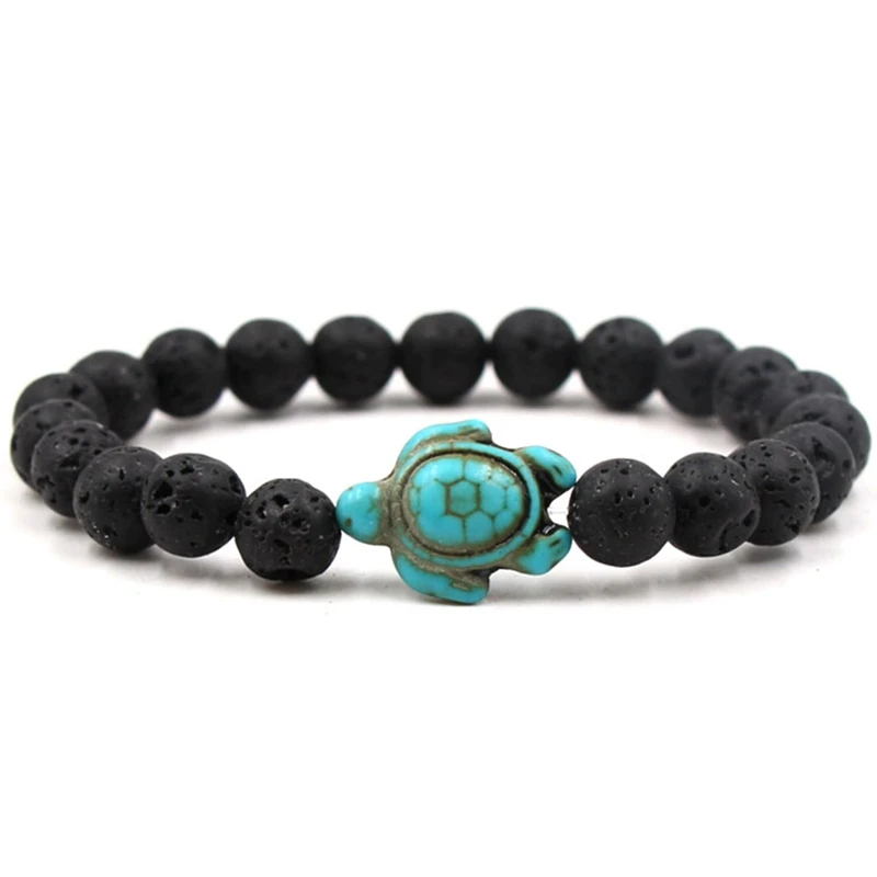 Boho Summer Beach Sea Turtle Beads Bracelet For Women Men 8MM Black Lava Natural Stone Elastic Friendship Bracelet Jewelry
Boho Summer Beach Sea Turtle Beads Bracelet For Women Men 8MM Black Lava Natural Stone Elastic Friendship Bracelet Jewelry