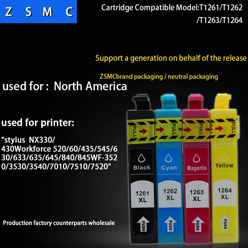 20pcs Compatible epson 126 ink cartridge t1261;t1262;t1263;t1264 for Workforce 520/60/435/545/630/633/635/645/840/845 pritner
20pcs Compatible epson 126 ink cartridge t1261;t1262;t1263;t1264 for Workforce 520/60/435/545/630/633/635/645/840/845 pritner
