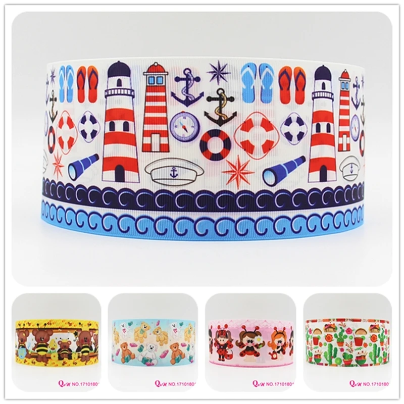 Q&N ribbon 16mm 22mm 25mm 38mm 50mm 75mm anchor bear cactus printed grosgrain ribbon webbing 50yards/roll for hair tie
Q&N ribbon 16mm 22mm 25mm 38mm 50mm 75mm anchor bear cactus printed grosgrain ribbon webbing 50yards/roll for hair tie