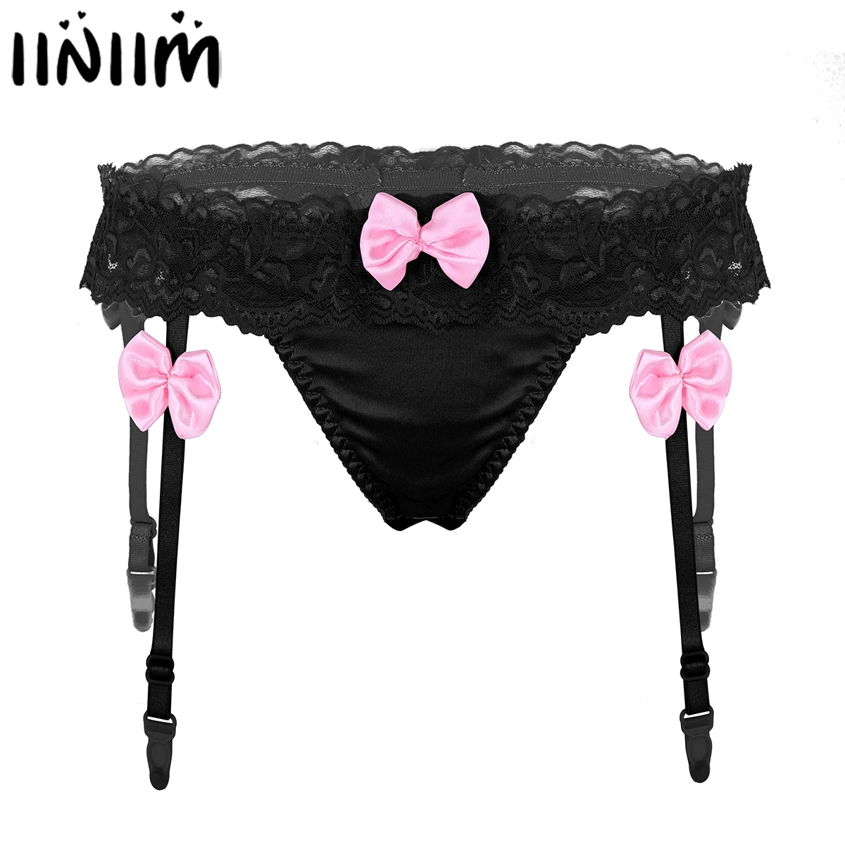 iiniim Women Sexy Panties Smooth Lingerie Low Rise Ruffled Lace Hem Bowknot String Homme Bikini Briefs Underwear with Garters
iiniim Women Sexy Panties Smooth Lingerie Low Rise Ruffled Lace Hem Bowknot String Homme Bikini Briefs Underwear with Garters