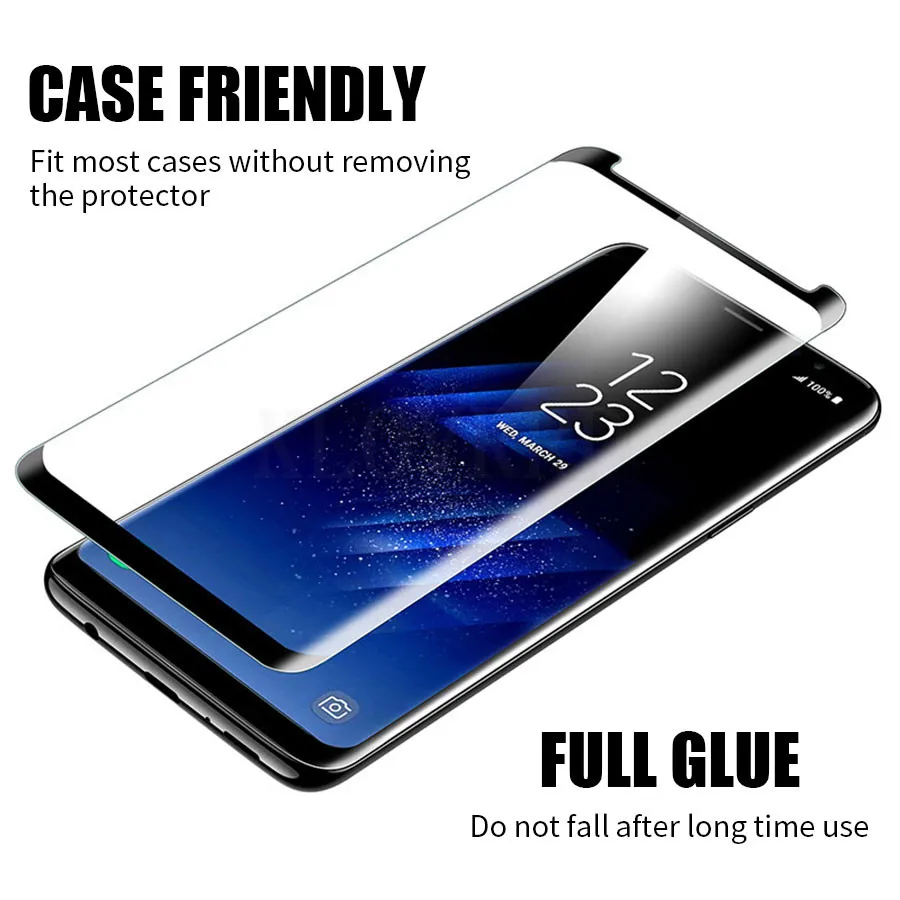 3D Curved Full Glue Tempered Glass For Samsung Galaxy S8 S9 S10 Plus Note 9 S7 edge S10E Case Friendly Screen Protector
3D Curved Full Glue Tempered Glass For Samsung Galaxy S8 S9 S10 Plus Note 9 S7 edge S10E Case Friendly Screen Protector