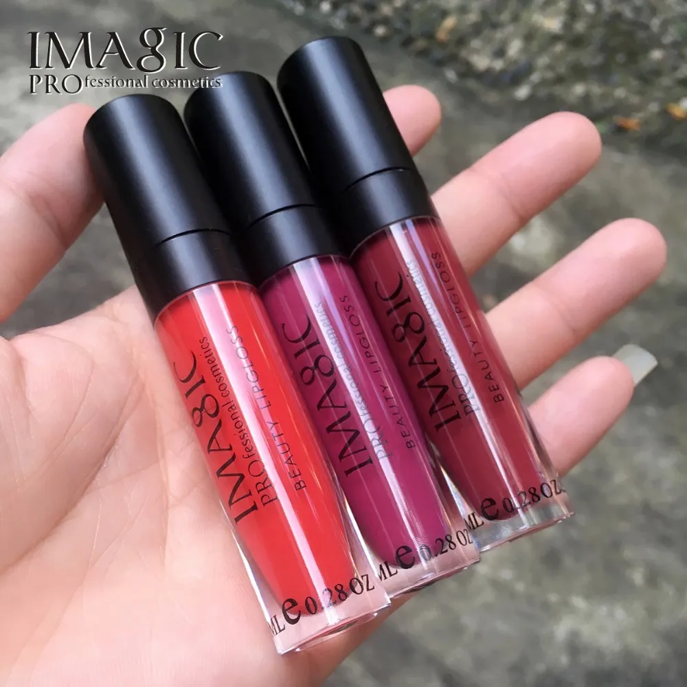 IMAGIC Matte 12Colors Lip Gloss Liquid Lipstick Waterproof Long Lasting Moisturizing Lipgloss MakeupCosmetics lips IMAGIC Matte 12Colors Lip Gloss Liquid Lipstick Waterproof Long Lasting Moisturizing Lipgloss MakeupCosmetics lips