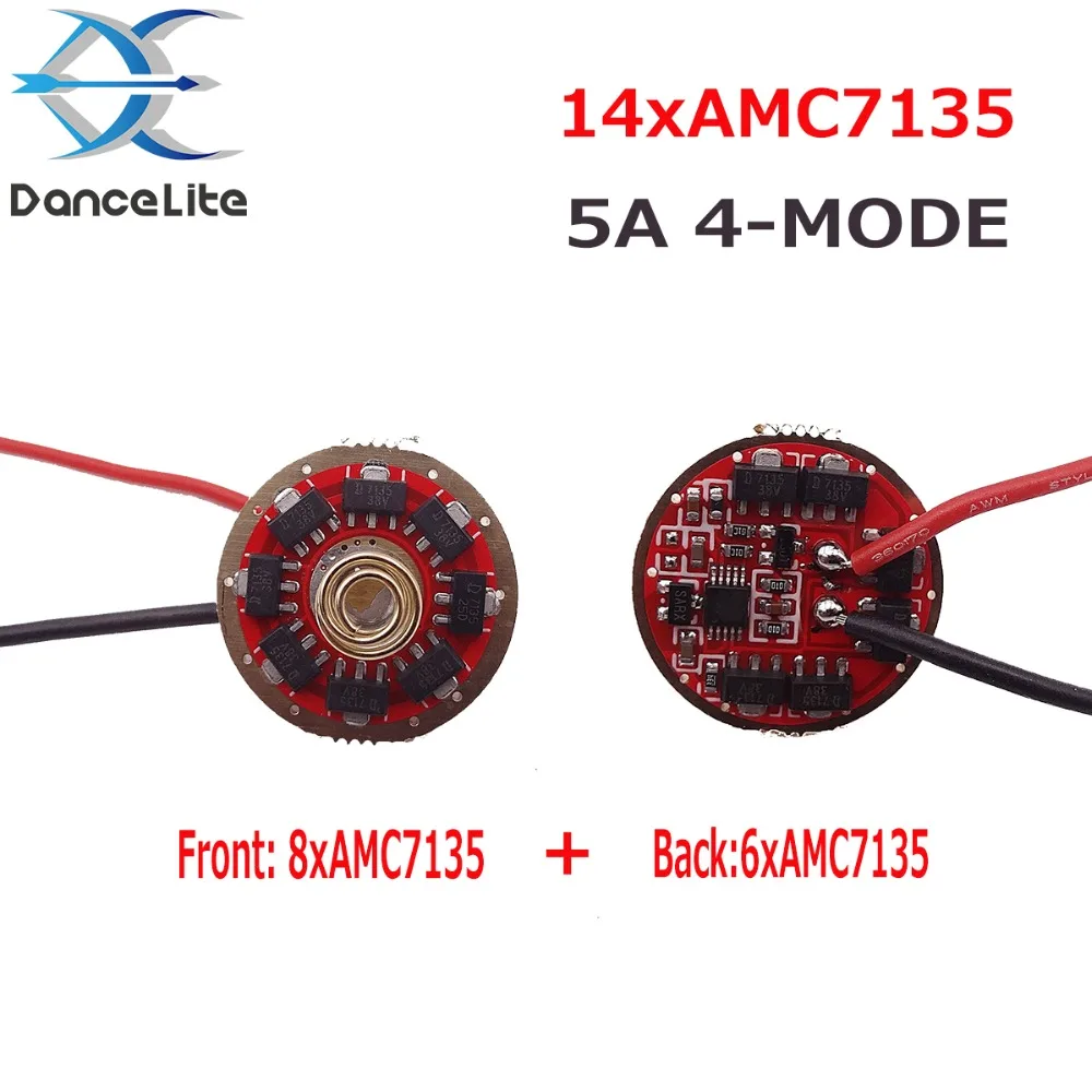 1PC 22mm AMC7135x14 5A Circuit Board 3.7V-4.2V Stable High Current LED Flashlight Driver Board (4-MODE)
1PC 22mm AMC7135x14 5A Circuit Board 3.7V-4.2V Stable High Current LED Flashlight Driver Board (4-MODE)