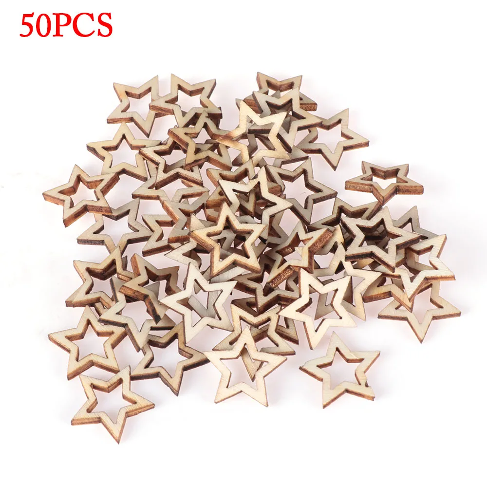 50pcs/pack Hollowed Stars Wooden Crafts For Arts Scrapbooking Embellishments Wedding DIY Wood Slices Home Decoration
50pcs/pack Hollowed Stars Wooden Crafts For Arts Scrapbooking Embellishments Wedding DIY Wood Slices Home Decoration