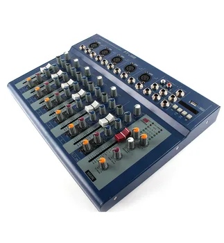 F7 7 channels mixer with reverberation USB microphone professional home singing KTV performance effects mixer console 
F7 7 channels mixer with reverberation USB microphone professional home singing KTV performance effects mixer console