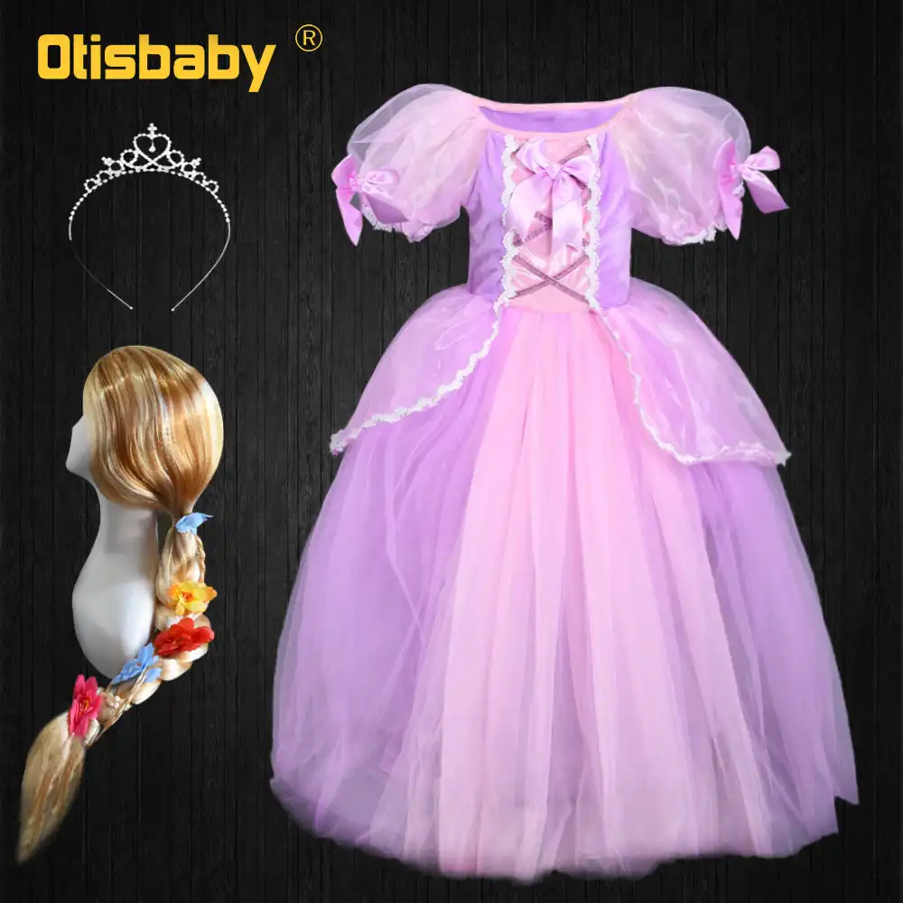 Children S Christmas Halloween Party Girls Rapunzel Dress Child