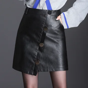 women 2018 autumn pu Skirts girl winter high waist leather package hip large size one step skirt female 6386
women 2018 autumn pu Skirts girl winter high waist leather package hip large size one step skirt female 6386