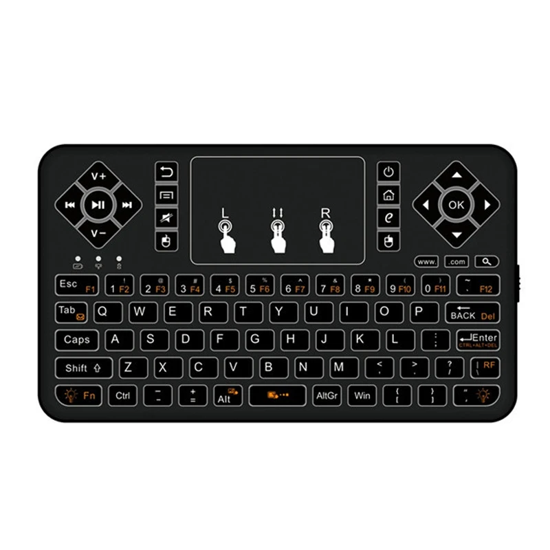 Wireless Keyboard Backlight Mini Multi-Contact Smart Bluetooth Keyboard With Three Colors Black Plastic
Wireless Keyboard Backlight Mini Multi-Contact Smart Bluetooth Keyboard With Three Colors Black Plastic