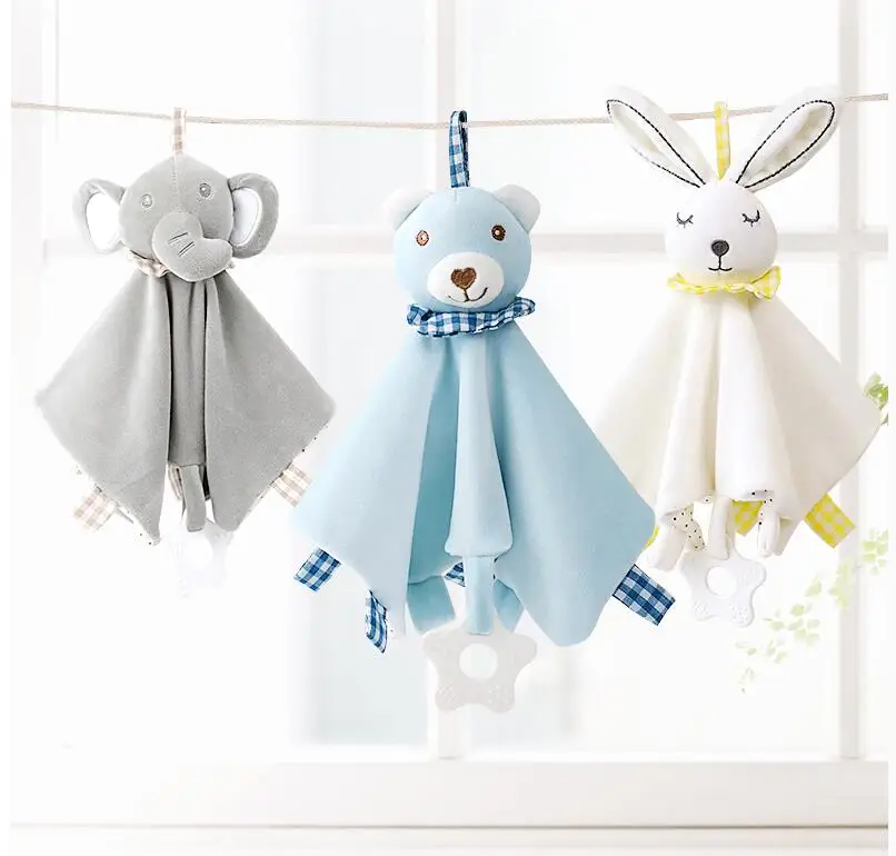 1pc plush rattles multi-function can bite saliva towel newborn soft sleep comforter elephant bear rabbit doll baby infant toy
1pc plush rattles multi-function can bite saliva towel newborn soft sleep comforter elephant bear rabbit doll baby infant toy