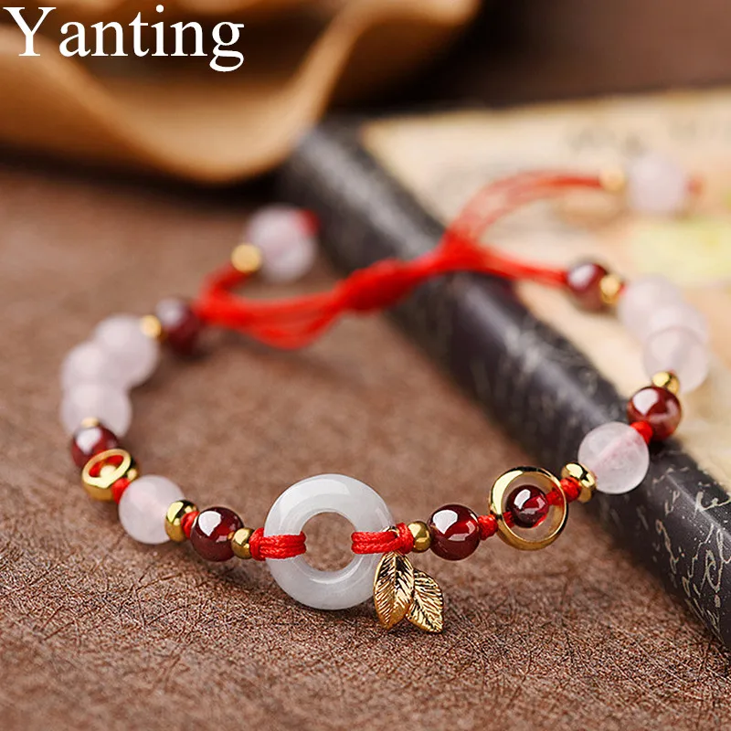 Yanting Powder Crystal Beads Bracelets For Women Natural Stone Garnet Women Girls Bracelet Adjustable Size Ethnic Bracelet 018
Yanting Powder Crystal Beads Bracelets For Women Natural Stone Garnet Women Girls Bracelet Adjustable Size Ethnic Bracelet 018