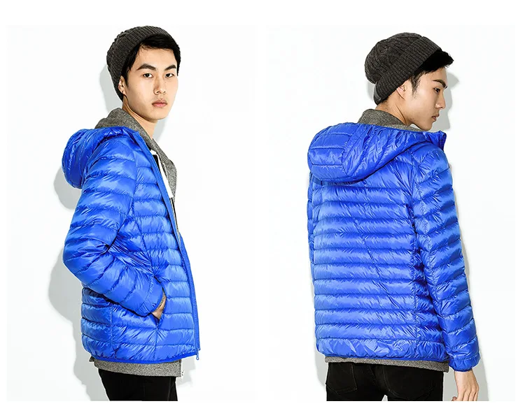 parka pluma hombre
