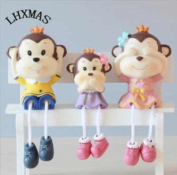 3pcs/set Resin Crafts Monkey Family Hanging Feet Doll Figurines Warm Home Decorations Ornaments For Living Room Furniture E418
3pcs/set Resin Crafts Monkey Family Hanging Feet Doll Figurines Warm Home Decorations Ornaments For Living Room Furniture E418