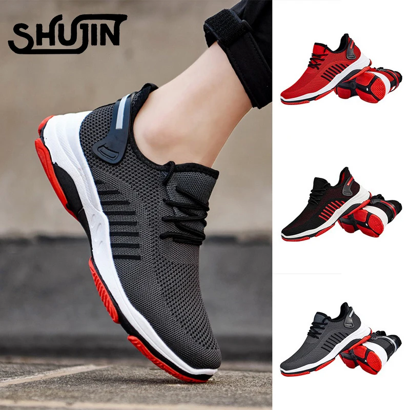 SHUJIN Men Sports Shoes Male Vulcanize Mesh Slip- Sneakers Lightweight Flat-Soled Walking Running Sneakers Durable Gym Shoes
SHUJIN Men Sports Shoes Male Vulcanize Mesh Slip- Sneakers Lightweight Flat-Soled Walking Running Sneakers Durable Gym Shoes