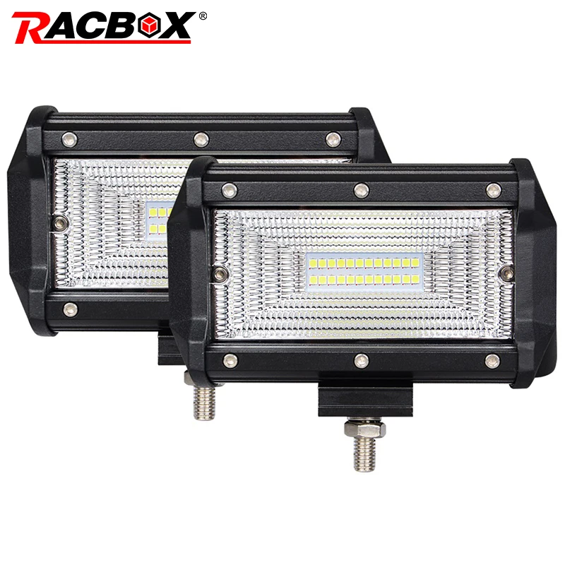 RACBOX 5 inch 72W LED Work Light Bar Flood Wide Spot Beam 12V 24V Off Road Truck ATV SUV UTV UAZ UTE Boating 4X4 Driving LED Bar
RACBOX 5 inch 72W LED Work Light Bar Flood Wide Spot Beam 12V 24V Off Road Truck ATV SUV UTV UAZ UTE Boating 4X4 Driving LED Bar