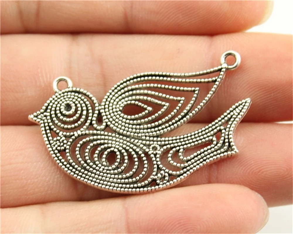 WYSIWYG 4pcs 23x41mm Bird Charms For Jewelry Making Antique Silver Color Bird Charms Connector Bird Charm Connector
WYSIWYG 4pcs 23x41mm Bird Charms For Jewelry Making Antique Silver Color Bird Charms Connector Bird Charm Connector