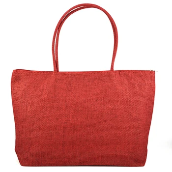 Ladies Straw Weaving Summer Beach Tote Bag Shopping Travelling Zippered Bag-Red
Ladies Straw Weaving Summer Beach Tote Bag Shopping Travelling Zippered Bag-Red