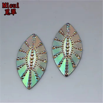 Micui 30pcs 20*40mm AB Clear Horse eye Resin Rhinestone Flatback Rhinestones Stone for crafts clothing dress decoration ZZ482
Micui 30pcs 20*40mm AB Clear Horse eye Resin Rhinestone Flatback Rhinestones Stone for crafts clothing dress decoration ZZ482