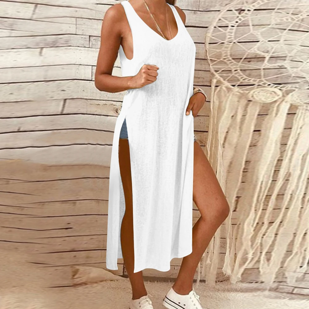 Laamei 2019 New Summer Women Casual Solid Sleeveless Dress Sexy V Neck Ankle Length Dress Fashion High Waist Straight Vestidos
Laamei 2019 New Summer Women Casual Solid Sleeveless Dress Sexy V Neck Ankle Length Dress Fashion High Waist Straight Vestidos