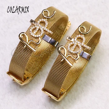 4 Pcs Gold color Repe zircon charms bracelet Watch style Bracelet bracelet Adjustable belt bracelet jewelry gift for lady5247
4 Pcs Gold color Repe zircon charms bracelet Watch style Bracelet bracelet Adjustable belt bracelet jewelry gift for lady5247