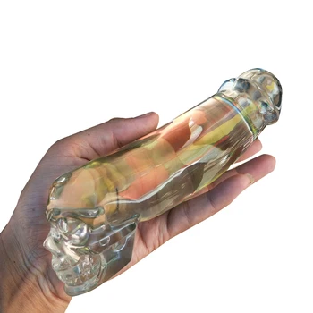 Large size Melting stone Transparent Crystal Skull Figurine Transparent Quartz Massage Stick Shiva Lingam Jade Massage Tool
Large size Melting stone Transparent Crystal Skull Figurine Transparent Quartz Massage Stick Shiva Lingam Jade Massage Tool