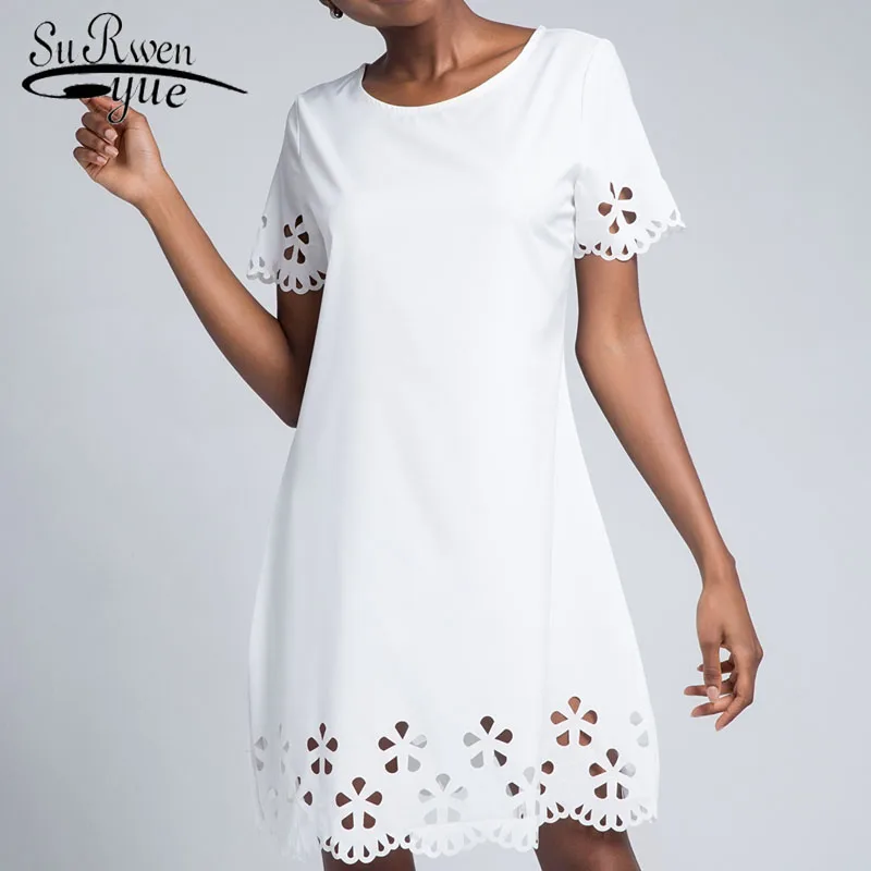 A-line Lady dress 2019 summer fashion casual Lady round collar short sleeve women mini dress burning flower hollowed 3361 50
A-line Lady dress 2019 summer fashion casual Lady round collar short sleeve women mini dress burning flower hollowed 3361 50