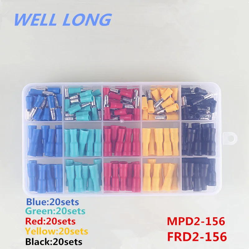 100sets/lot MPD2-156/FRD2-156 Wire connector terminal male and female plug cold pluggable power copper wire quick connector Kit.
100sets/lot MPD2-156/FRD2-156 Wire connector terminal male and female plug cold pluggable power copper wire quick connector Kit.