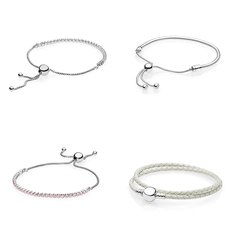 4 Style Women 925 Sterling Silver Charms Basic Bracelets Adjustable Length Round Bead Basic Chain for Diy Beads Charm
4 Style Women 925 Sterling Silver Charms Basic Bracelets Adjustable Length Round Bead Basic Chain for Diy Beads Charm