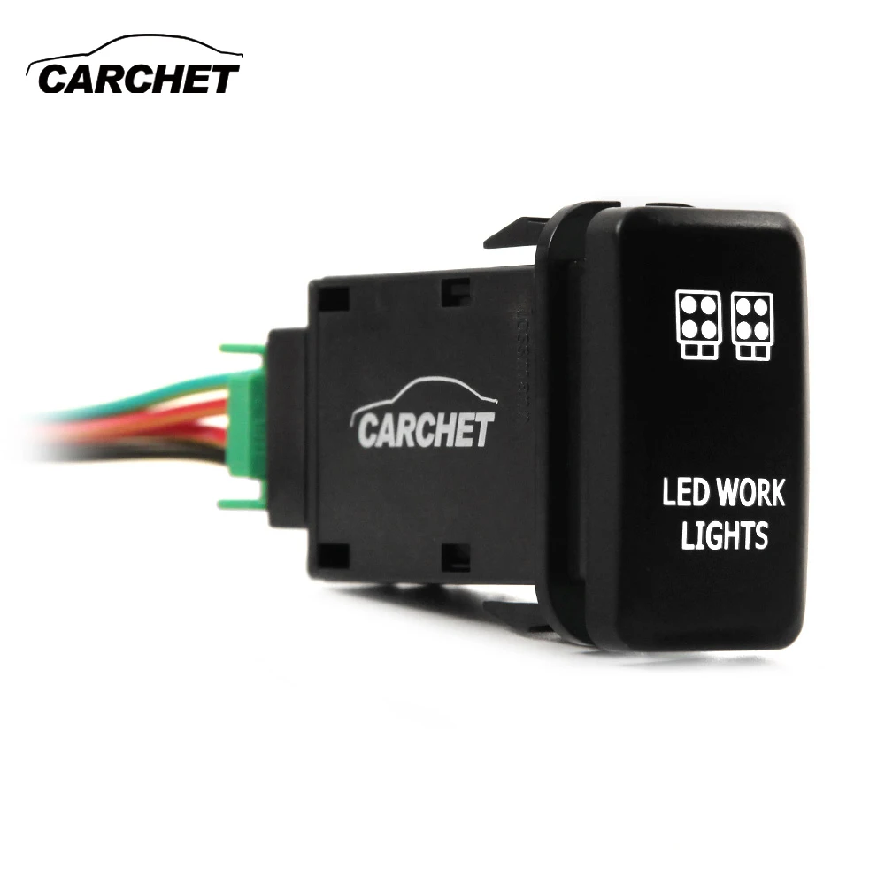 CARCHET LED Light Switch Push Switch with Connector Wire Kit Laser LED WORK LIGHTS Symbol for Toyota
CARCHET LED Light Switch Push Switch with Connector Wire Kit Laser LED WORK LIGHTS Symbol for Toyota