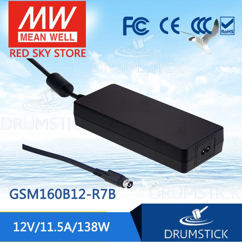 MEAN WELL GSM160B12-R7B 12V 11.5A meanwell GSM160B 12V 138W AC-DC High Reliability Medical Adaptor
MEAN WELL GSM160B12-R7B 12V 11.5A meanwell GSM160B 12V 138W AC-DC High Reliability Medical Adaptor
