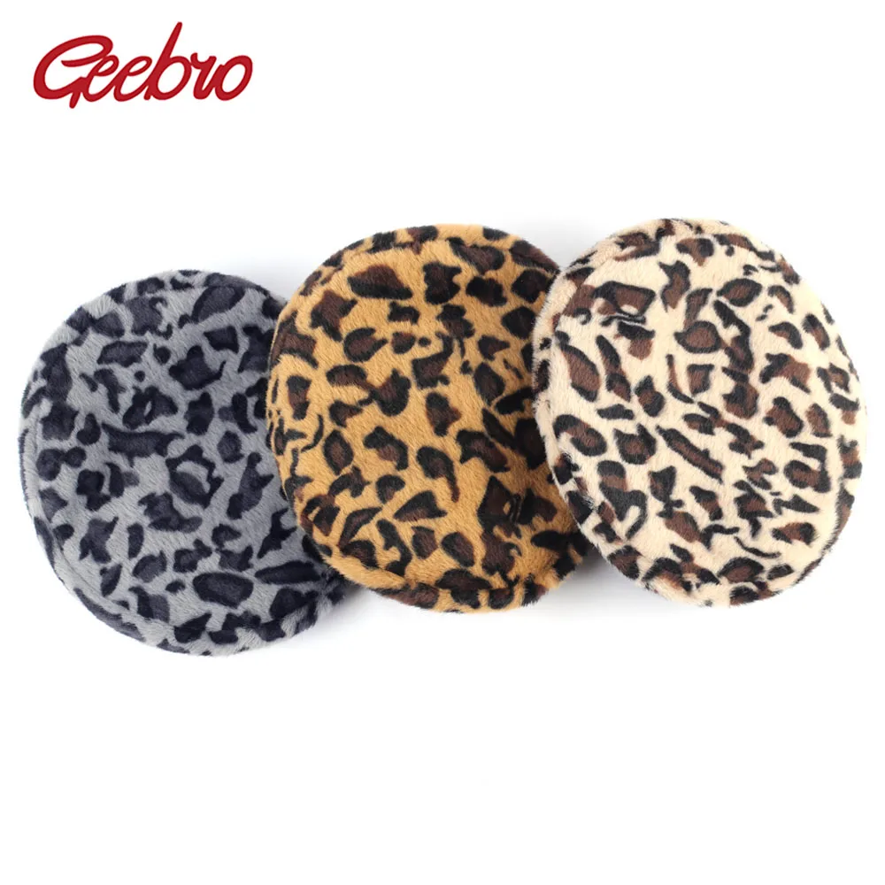 Geebro Women's Leopard Beret Hat Winter Warm Rabbit Fur French Artist Berets for Femme Ladies Wool Soft Thick Knitted Beret
Geebro Women's Leopard Beret Hat Winter Warm Rabbit Fur French Artist Berets for Femme Ladies Wool Soft Thick Knitted Beret