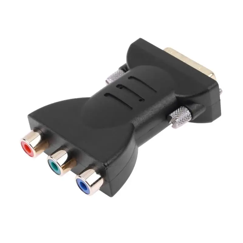 24+5Pin DVI Male to 3 RCA Female Port A/V Converter Adapter Connector Plug for Computer PC to DVD Projector AV Receiver
24+5Pin DVI Male to 3 RCA Female Port A/V Converter Adapter Connector Plug for Computer PC to DVD Projector AV Receiver