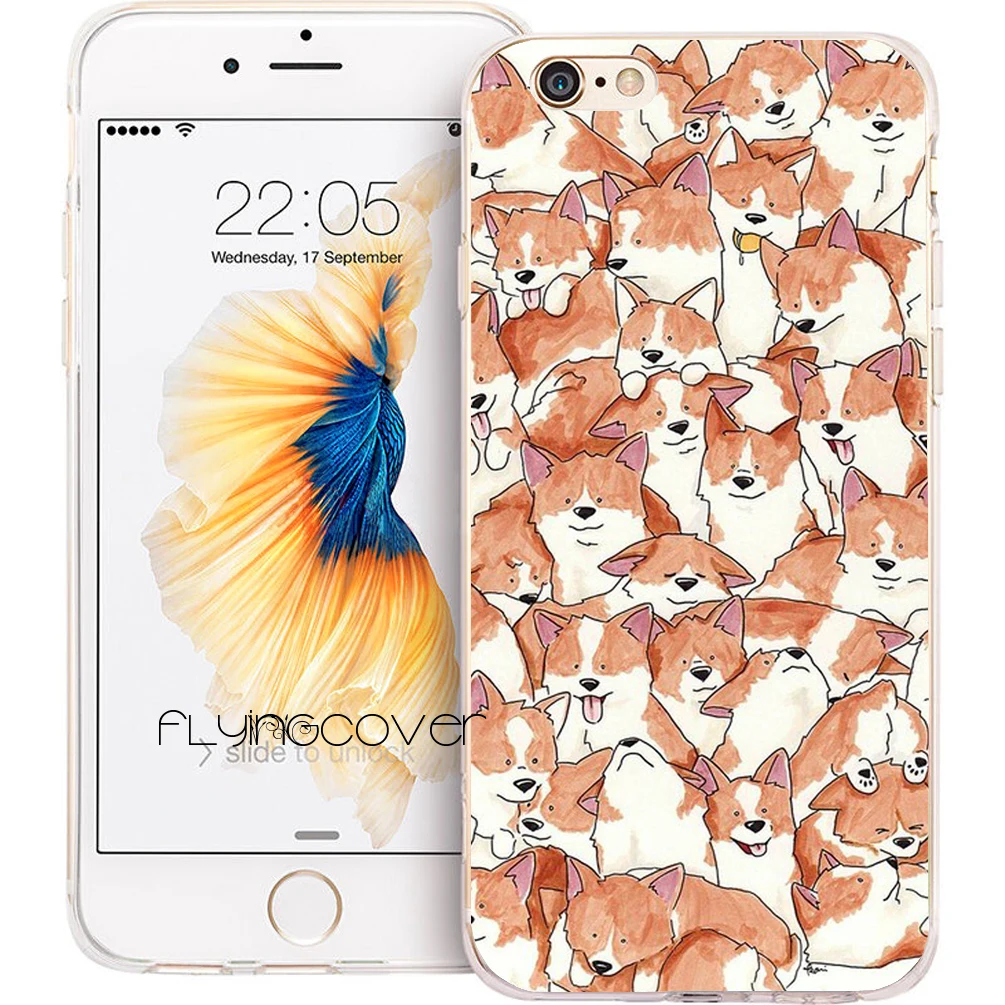 Cute Corgi Dogs Clear TPU Soft Silicone Fundas Shell Cases for iPhone 10 X 7 8 6 6S Plus 5S 5 SE 5C 4S 4 iPod Touch 6 5 Cover.
Cute Corgi Dogs Clear TPU Soft Silicone Fundas Shell Cases for iPhone 10 X 7 8 6 6S Plus 5S 5 SE 5C 4S 4 iPod Touch 6 5 Cover.