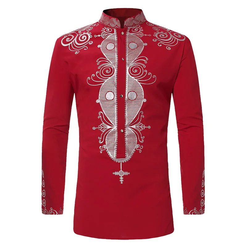 CYSINCOS Mens African Print Dashiki Dress Shirt Brand New Ethnic Shirts Men Long Sleeve Shirts Africa Clothing Camisa
CYSINCOS Mens African Print Dashiki Dress Shirt Brand New Ethnic Shirts Men Long Sleeve Shirts Africa Clothing Camisa
