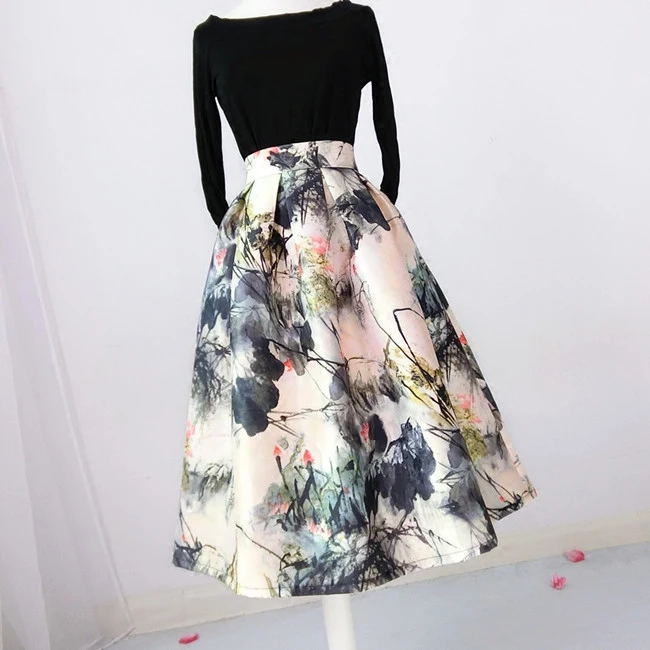 Women Folk Style Fashion High Waisted Print A-line Skirt New Vintage Middle Long Spring Summer Skirt XHSD-3033
Women Folk Style Fashion High Waisted Print A-line Skirt New Vintage Middle Long Spring Summer Skirt XHSD-3033