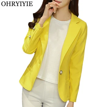 OHRYIYIE 2020 New Arrival Women Blazer Ladies Business Office Suit Jackets Female Yellow Black Blazer Femme Tops Coat S-XXL WC95
OHRYIYIE 2020 New Arrival Women Blazer Ladies Business Office Suit Jackets Female Yellow Black Blazer Femme Tops Coat S-XXL WC95