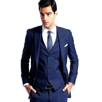 Side Vent Navy Groom Tuxedos For Peaked Lapel Slim Fit Best Men's Wedding Dress Prom Holiday Suit New Arrival (jacket+pants+tie
Side Vent Navy Groom Tuxedos For Peaked Lapel Slim Fit Best Men's Wedding Dress Prom Holiday Suit New Arrival (jacket+pants+tie