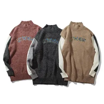 2018 round neck sweaters, men's sleeves, pure colored knitted sweaters, baggy men's sweaters in autumn and winter
2018 round neck sweaters, men's sleeves, pure colored knitted sweaters, baggy men's sweaters in autumn and winter