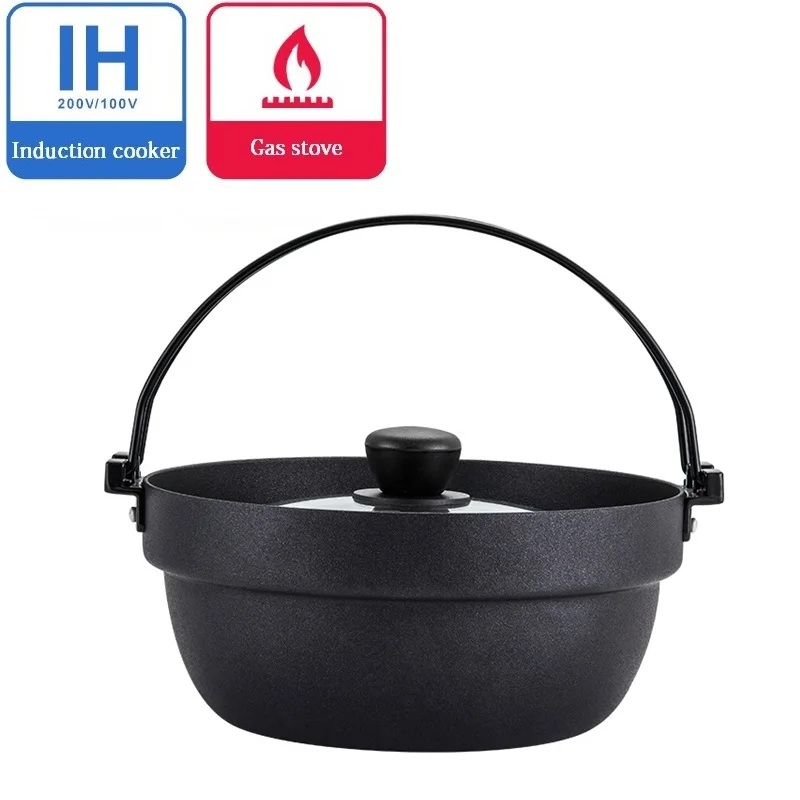 20cm/24cm/26cm Japanese Shabu Sukiyaki Hot Pot Aluminium Alloy Saucepan Multipurpose Non-stick Kitchen Cooking Pan & Glass Lid
20cm/24cm/26cm Japanese Shabu Sukiyaki Hot Pot Aluminium Alloy Saucepan Multipurpose Non-stick Kitchen Cooking Pan & Glass Lid