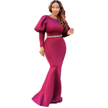 Africa Clothing Elegant Puff Sleeve O-Neck Ankle-Length Dress Maxi Fishtail Dress Bodycon Women Solid Color Evening Night Party
Africa Clothing Elegant Puff Sleeve O-Neck Ankle-Length Dress Maxi Fishtail Dress Bodycon Women Solid Color Evening Night Party