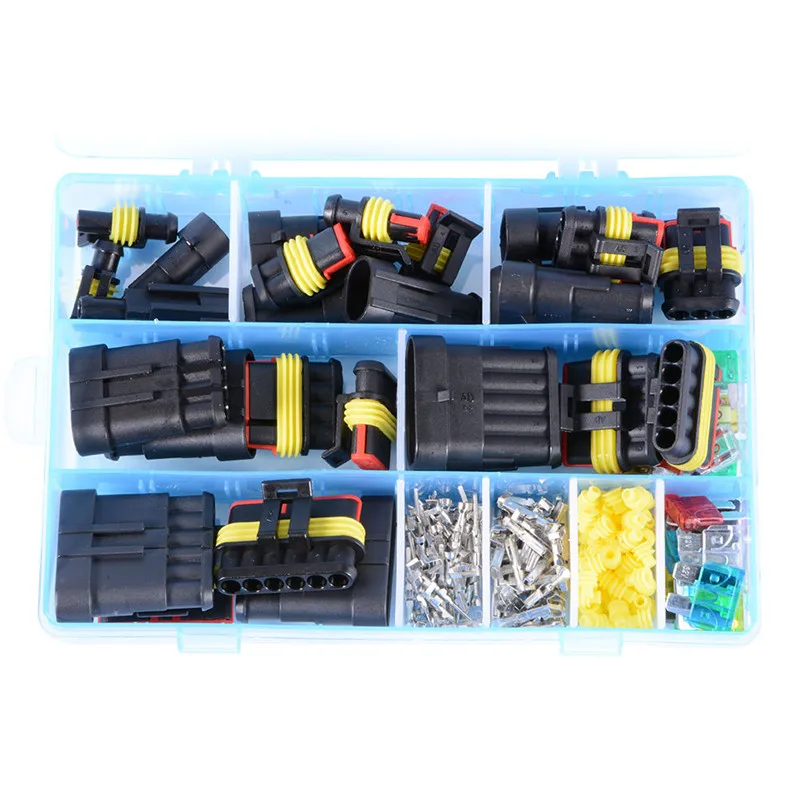 Car Electrical Connector Terminal 1/2/3/4/5/6 Pin Way+Fuses W/ CASE Waterproof Fuses Set Kit
Car Electrical Connector Terminal 1/2/3/4/5/6 Pin Way+Fuses W/ CASE Waterproof Fuses Set Kit