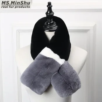 MS.MinShu Thicken Rex Rabbit Fur Scarf Short style Double Faced Real Fur Scarf Winter Neck Warmer Fashion Woman Collar Scarf
MS.MinShu Thicken Rex Rabbit Fur Scarf Short style Double Faced Real Fur Scarf Winter Neck Warmer Fashion Woman Collar Scarf