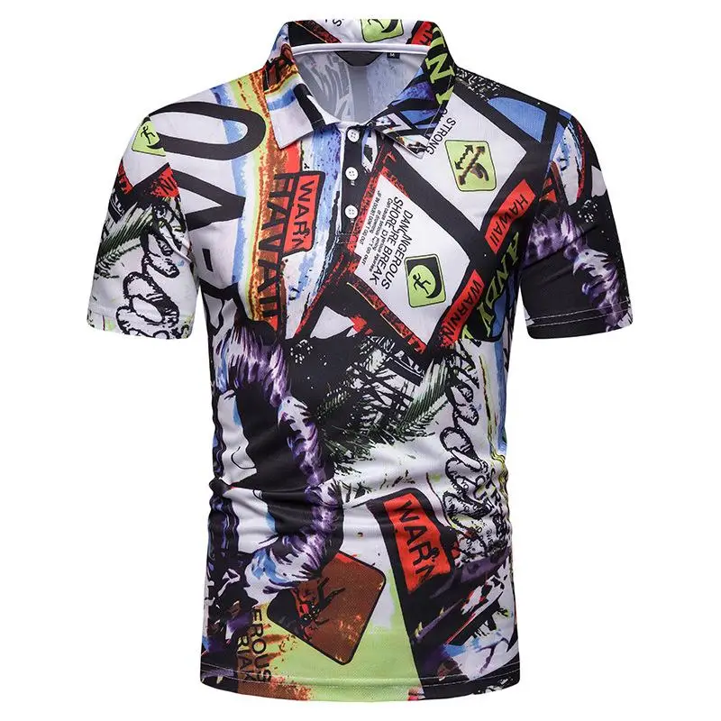 Short sleeves Men Polo Shirt Letter print Men's clothes Summer Tops New Polo Shirt Men Casual Hawaiian style
Short sleeves Men Polo Shirt Letter print Men's clothes Summer Tops New Polo Shirt Men Casual Hawaiian style