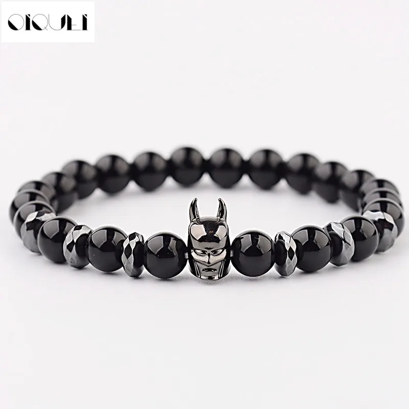 OIQUEI Copper CZ Batman Men Bracelet Classic 2018 Fashion Black Natural Stone Beads Charm Bracelets For Men Jewelry friend Gift
OIQUEI Copper CZ Batman Men Bracelet Classic 2018 Fashion Black Natural Stone Beads Charm Bracelets For Men Jewelry friend Gift