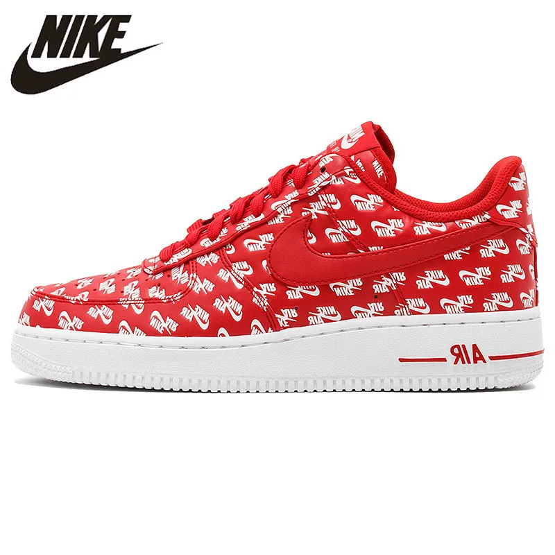 

Nike Air Force 1 AF1 Logo Men's Air Force One Skateboard Sneakers, Original Comfort Shoes AH8462 006