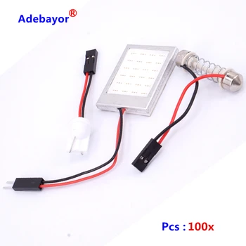 100 set 4W Panel Reading Interior Light Adapter Dome T10 194 W5W Bulb LED Car COB 24 Chip Festoon 12V White with Aluminum Shell
100 set 4W Panel Reading Interior Light Adapter Dome T10 194 W5W Bulb LED Car COB 24 Chip Festoon 12V White with Aluminum Shell