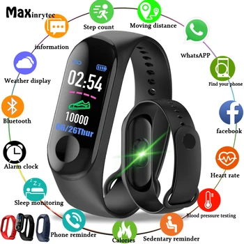 M3 Plus Color IPS Screen Smart Sport Fitness Bracelet IP65 Waterproof Blood Pressure Activity Tracker Pedometer For Men Women
M3 Plus Color IPS Screen Smart Sport Fitness Bracelet IP65 Waterproof Blood Pressure Activity Tracker Pedometer For Men Women